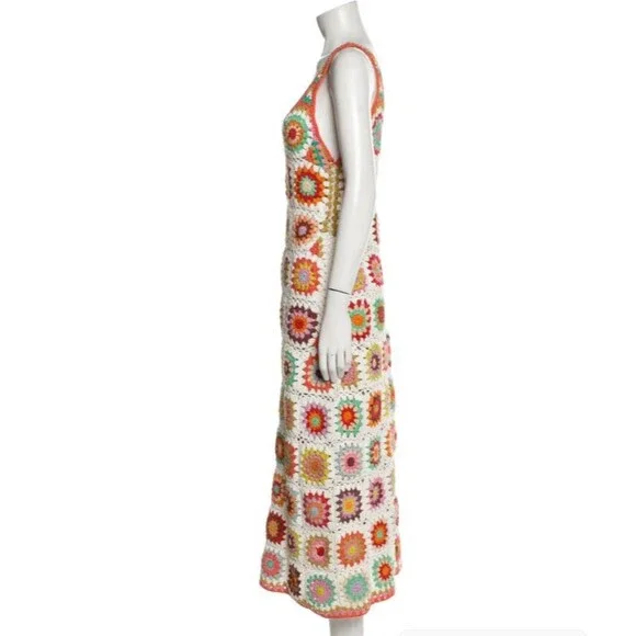 alemais crochet midi dress Alemais - Crochet Midi Dress In Multi